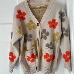 Super cute floral chunky cardigan